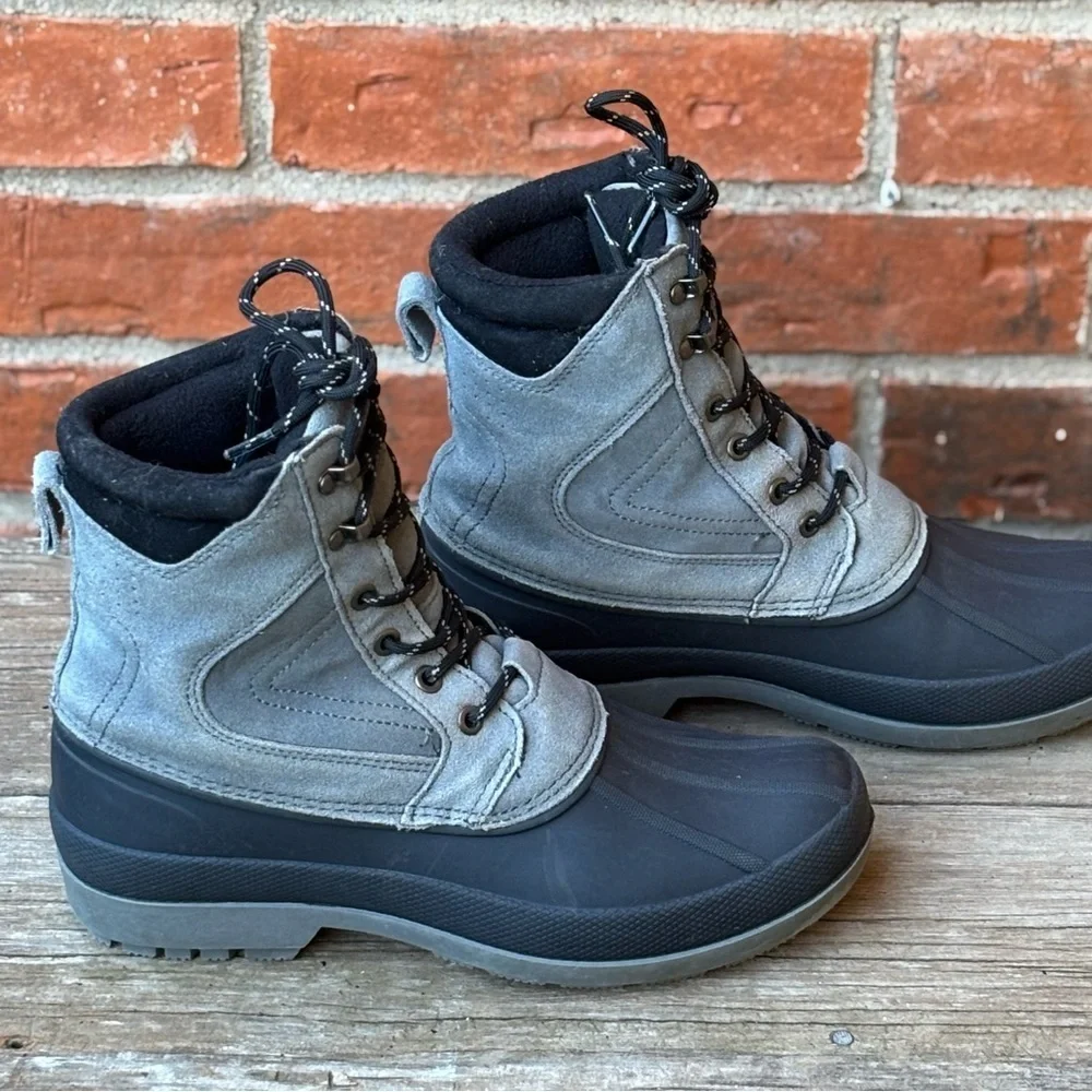 Magellan Men’s Duck II Waterproof Gray Suede Leather Insulated Boots Sz 8D